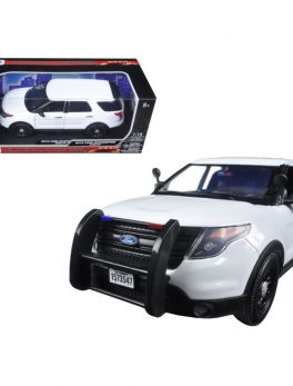 2015 Ford PI Police Utility Interceptor Slick Top White 1/18 Diecast Model Car by Motormax 73547