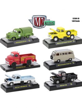 Auto Trucks 6 Piece Set Release 38 IN DISPLAY CASES 1/64 Diecast Model Cars by M2 Machines 32500-38