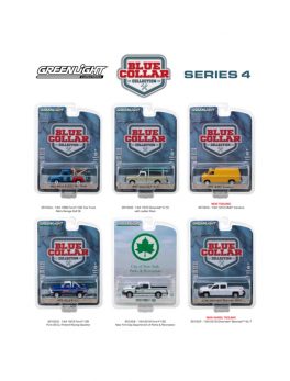 Blue Collar Collection Series 4, 6pc Set 1/64 Diecast Model Cars by Greenlight 35100SET