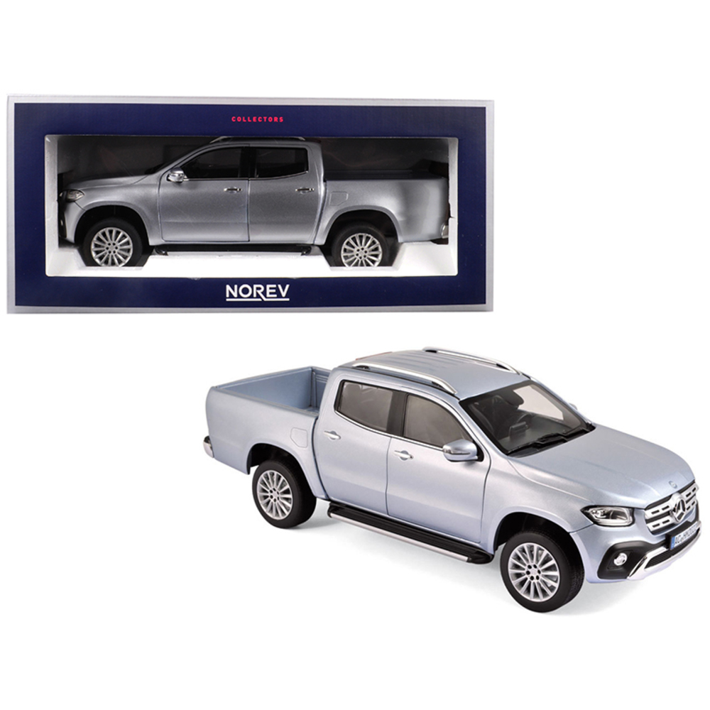 2017 Mercedes Benz X-Class Pickup Truck Silver 1/18 Diecast Model Car by Norev 183420