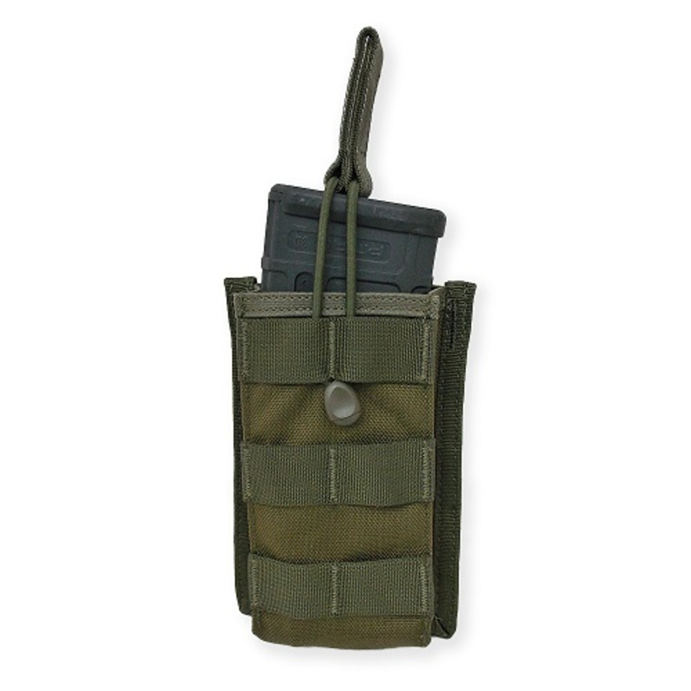 Tacprogear Single Rifle Mag Pouch Open Top Olive Drab Green