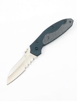 Nemesis Manx Folder 3.0in Satin Combo Blade 7.15in Overall