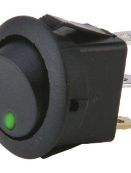 Install Bay IBRRSG On/off 20-Amp Round Rocker LED Switches without Leads, 5 pk (Green)