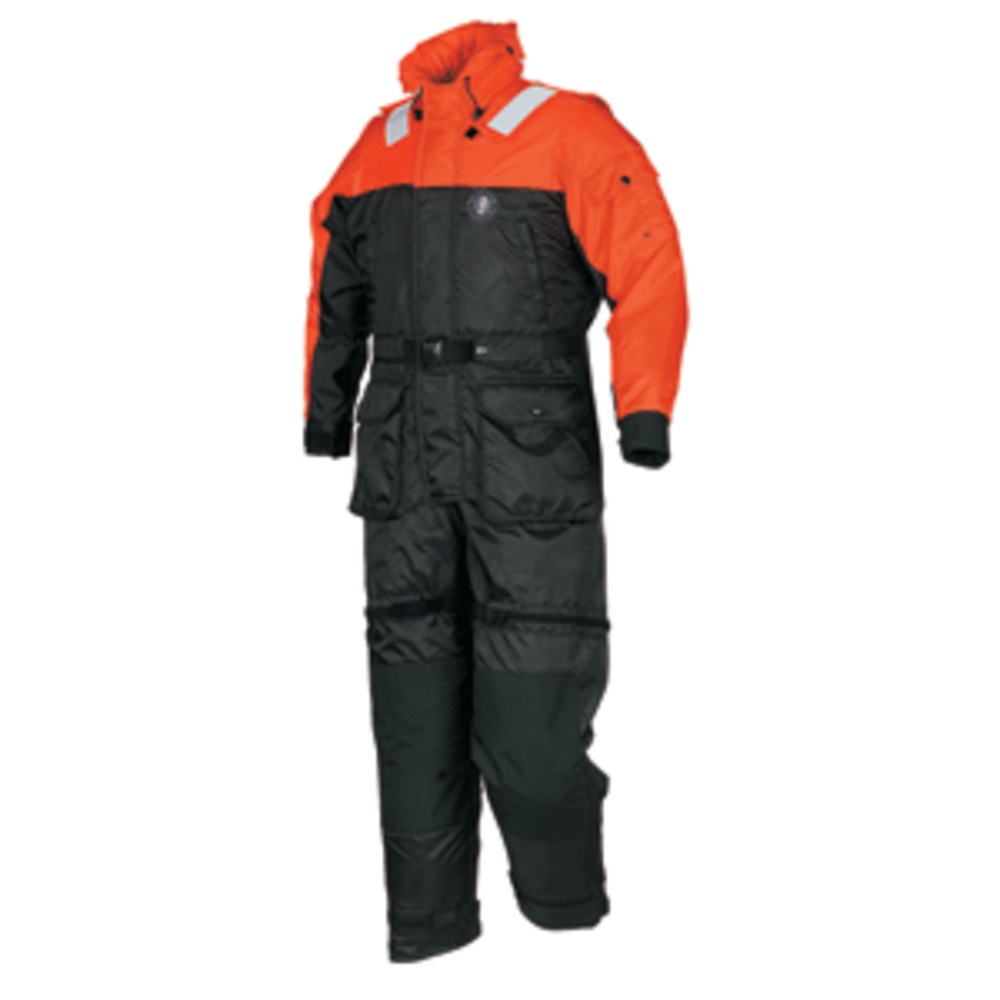 Mustang Deluxe Anti-Exposure Coverall and Worksuit - LG - Orange/Black