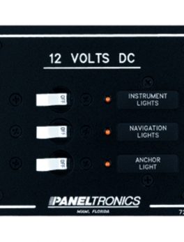 Paneltronics Standard DC 3 Position Breaker Panel w/LEDs