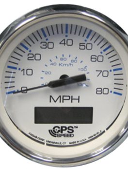 Faria Chesapeake White SS 4" Speedometer - 80MPH (GPS)