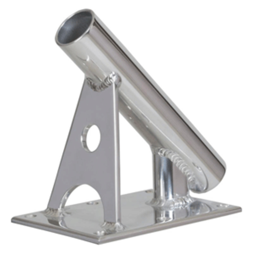 Lee's MX Pro Series Fixed Angle Center Rigger Holder - 45 and #176; - 1.5" ID - Bright Silver