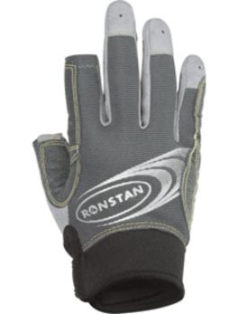 Ronstan Sticky Race Gloves w/3 Full and 2 Cut Fingers - Grey - Small