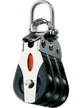 Ronstan Series 20 ball Bearing Block - Triple - 2-Axis Shackle head