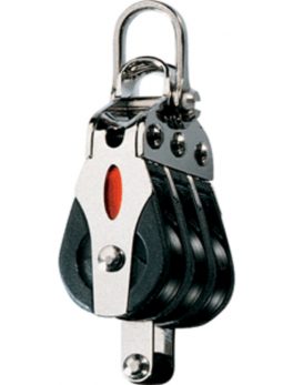 Ronstan Series 20 Ball Bearing Block - Triple - Becket - 2-Axis Shackle Head