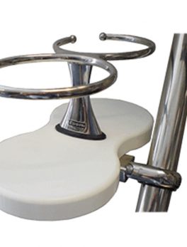 Edson Clamp-On Drink Holder - Double - White Poly