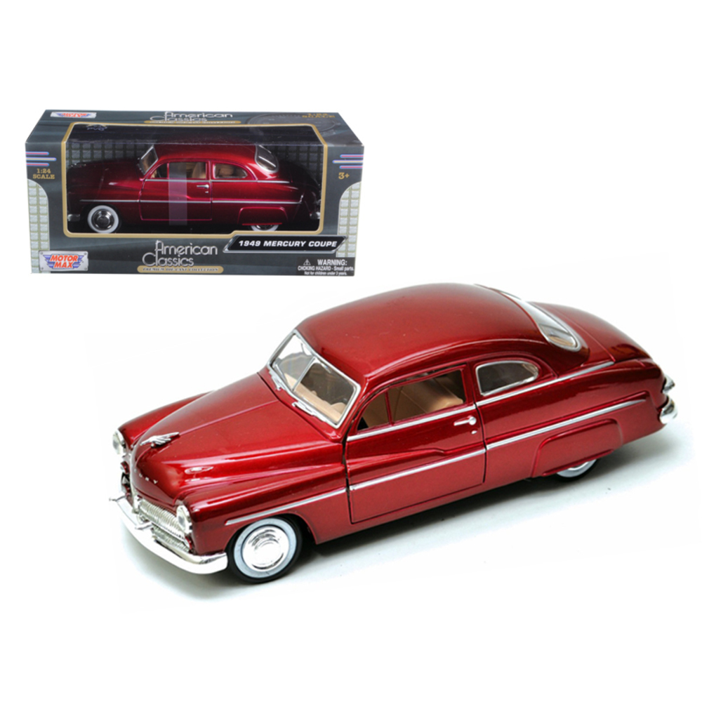 1949 Mercury Red 1/24 Diecast Car Model by Motormax 73225r