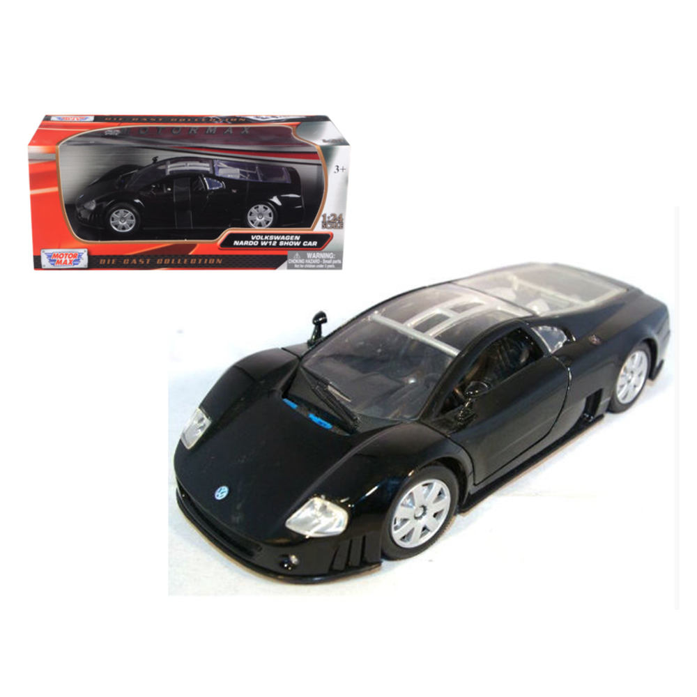 Volkswagen Nardo W12 Show Car Black 1/24 Diecast Model Car by Motormax 73241bk