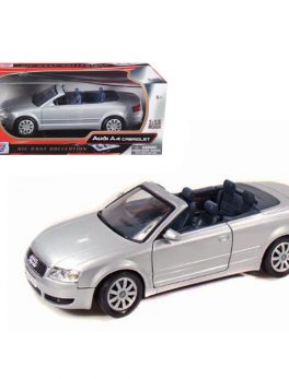 2004 Audi A4 Convertible Silver 1/18 Diecast Model Car by Motormax 73148s