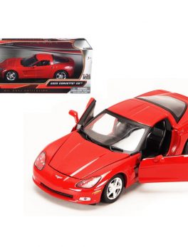 2005 Chevrolet Corvette C6 Coupe Red 1/24 Diecast Model Car by Motormax 73270r