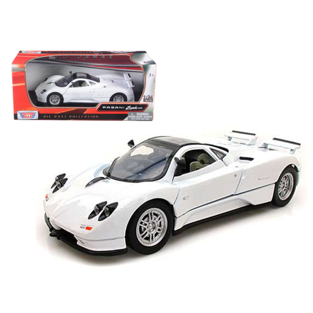 Pagani Zonda C12 White 1/24 Diecast Car Model by Motormax 73272w