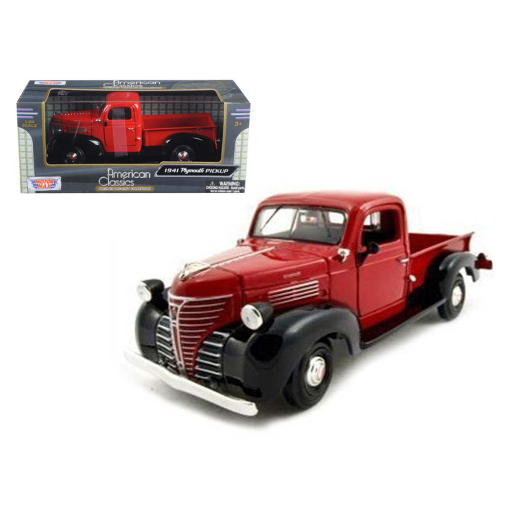 1941 Plymouth Pickup Red 1/24 Diecast Model Car by Motormax 73278AC/R