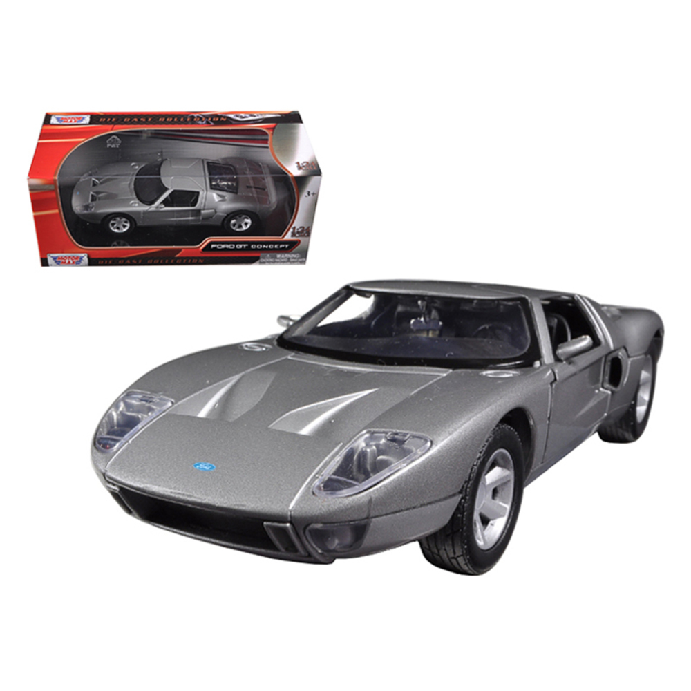 Ford GT Silver 1/24 Diecast Car Model by Motormax 73297s