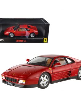 1989 Ferrari 348 TB Red Elite Edition 1/18 Diecast Car Model by Hotwheels V7436