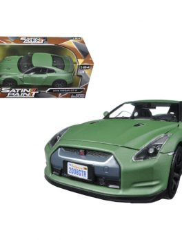 2008 Nissan GT-R R35 Matt Green 1/24 Diecast Model Car by Motormax 79506