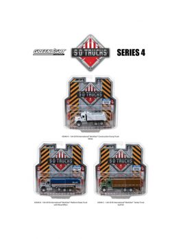 2018 International Workstar Trucks Set of 3 S.D. Trucks Series 4 1/64 Diecast Models by Greenlight 45040-A-B-C