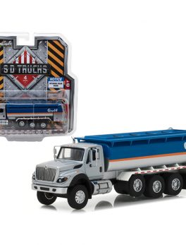 2018 International WorkStar Gulf Oil Tanker Truck S.D. Trucks Series 4 1/64 Diecast Model by Greenlight 45040C