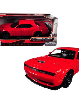 2018 Dodge Challenger SRT Hellcat Widebody Red 1/24 Diecast Model Car by Motormax 79350r