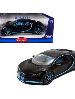 Bugatti Chiron 42 Black Limited Edition 1/18 Diecast Model Car by Bburago 11040BK