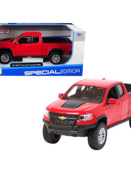 2017 Chevrolet Colorado ZR2 Pickup Truck Red 1/27 Diecast Model Car by Maisto 31517R