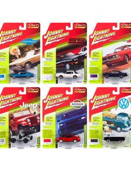 Classic Gold 2018 Release 1 Set B of 6 1/64 Diecast Model Cars by Johnny Lightning JLCG013B