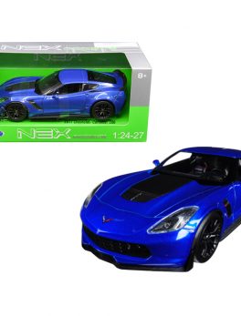 2017 Chevrolet Corvette Z06 Blue 1/24 - 1/27 Diecast Model Car by Welly 24085BL
