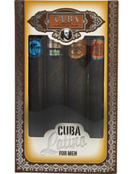 Cuba Latino Variety 4 Piece Mini Variety With Cuba Copacabana and Carnaval and Cactus and Maya and All Are Edt Spray 1.17 Oz For Men