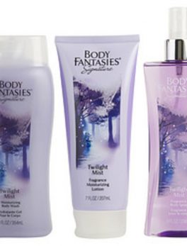 Body Fantasies Twilight Body Spray 8 Oz and Body Lotion 7 Oz and Body Wash 12 Oz For Women