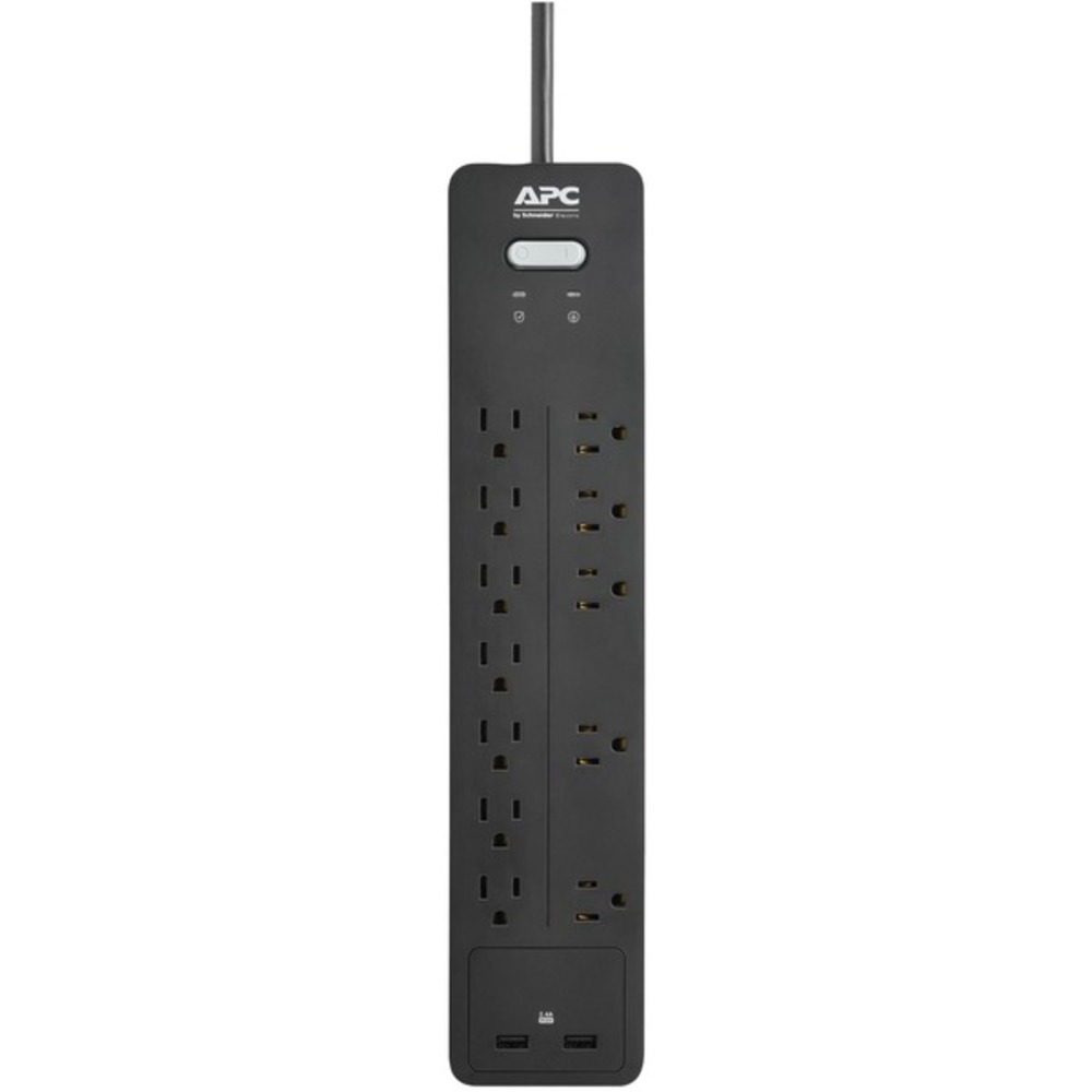APC PH12U2 12-Outlet SurgeArrest Home/Office Series Surge Protector with 2 USB Ports, 6ft Cord