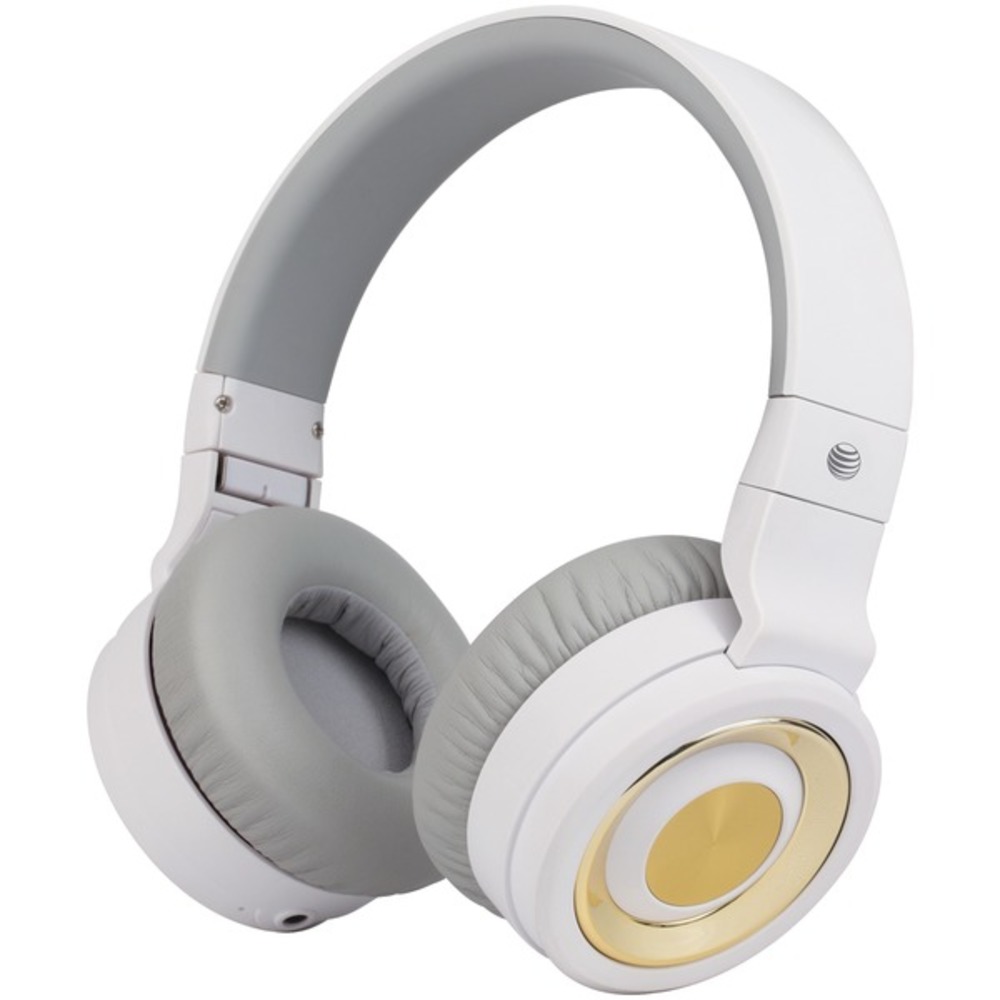 AT and T PBH20-WHT PBH20 Stereo Over-Ear Headphones with Bluetooth (White)