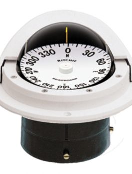 Ritchie F-82W Voyager Compass - Flush Mount - White