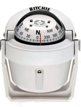 Ritchie B-51W Explorer Compass - Bracket Mount - White