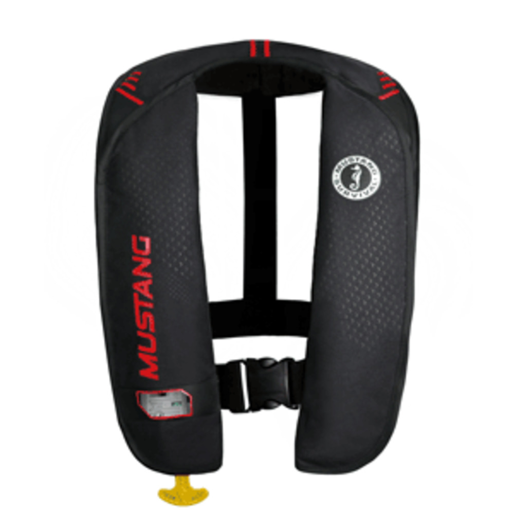 Mustang MIT 100 Inflatable Manual PFD - Black/Red