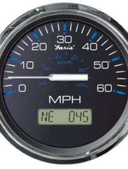 Faria Chesapeake Black SS 4" Speedometer - 60MPH (GPS)