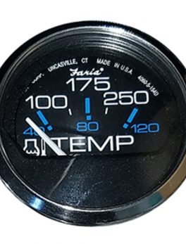 Faria Chesapeake Black SS 2" Water Temperature Gauge (100-250 and #176;F)