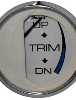 Faria Chesapeake White SS 2" Trim Gauge (J/E/Suzuki Outboard)