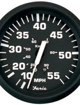 Faria Euro Black 4" Speedometer - 55MPH (Mechanical)