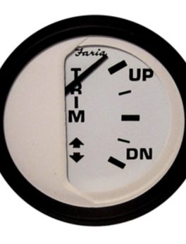Faria Euro White 2" Trim Gauge (J/E/Suzuki Outboard)