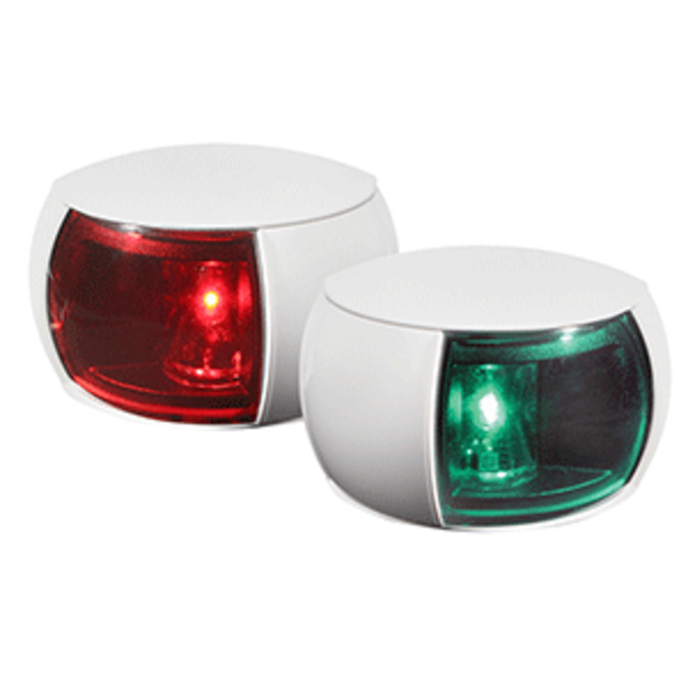 Hella Marine NaviLED Port and Starboard Pair - 2nm - Colored Lens/White Housing