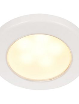 Hella Marine EuroLED 75 3" Round Screw Mount Down Light - Warm White LED - White Plastic Rim - 12V