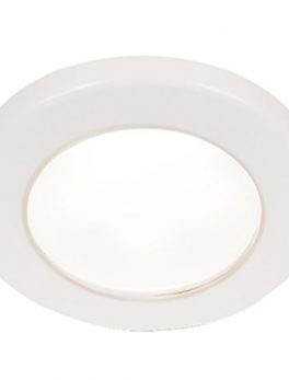 Hella Marine EuroLED 75 3" Round Screw Mount Down Light - White LED - White Plastic Rim - 12V