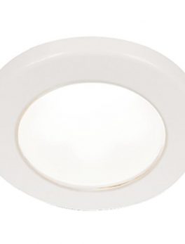 Hella Marine EuroLED 75 3" Round Screw Mount Down Light - White LED - White Plastic Rim - 24V