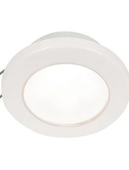 Hella Marine EuroLED 75 3" Round Spring Mount Down Light - White LED - White Plastic Rim - 12V