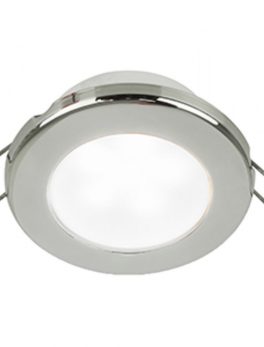 Hella Marine EuroLED 75 3" Round Spring Mount Down Light - White LED - Stainless Steel Rim - 12V