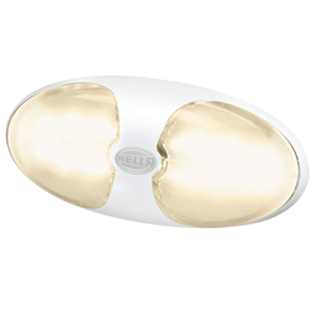 Hella Marine DuraLED 12 Interior/Exterior Lamp w/Switch - Warm White LED - White Housing